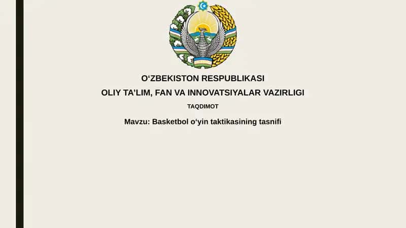 Basketboloʻyin taktikasining tasnifi 1