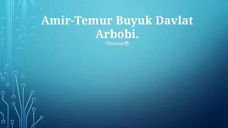 Amir-Temur Buyuk Davlat Arbobi 1