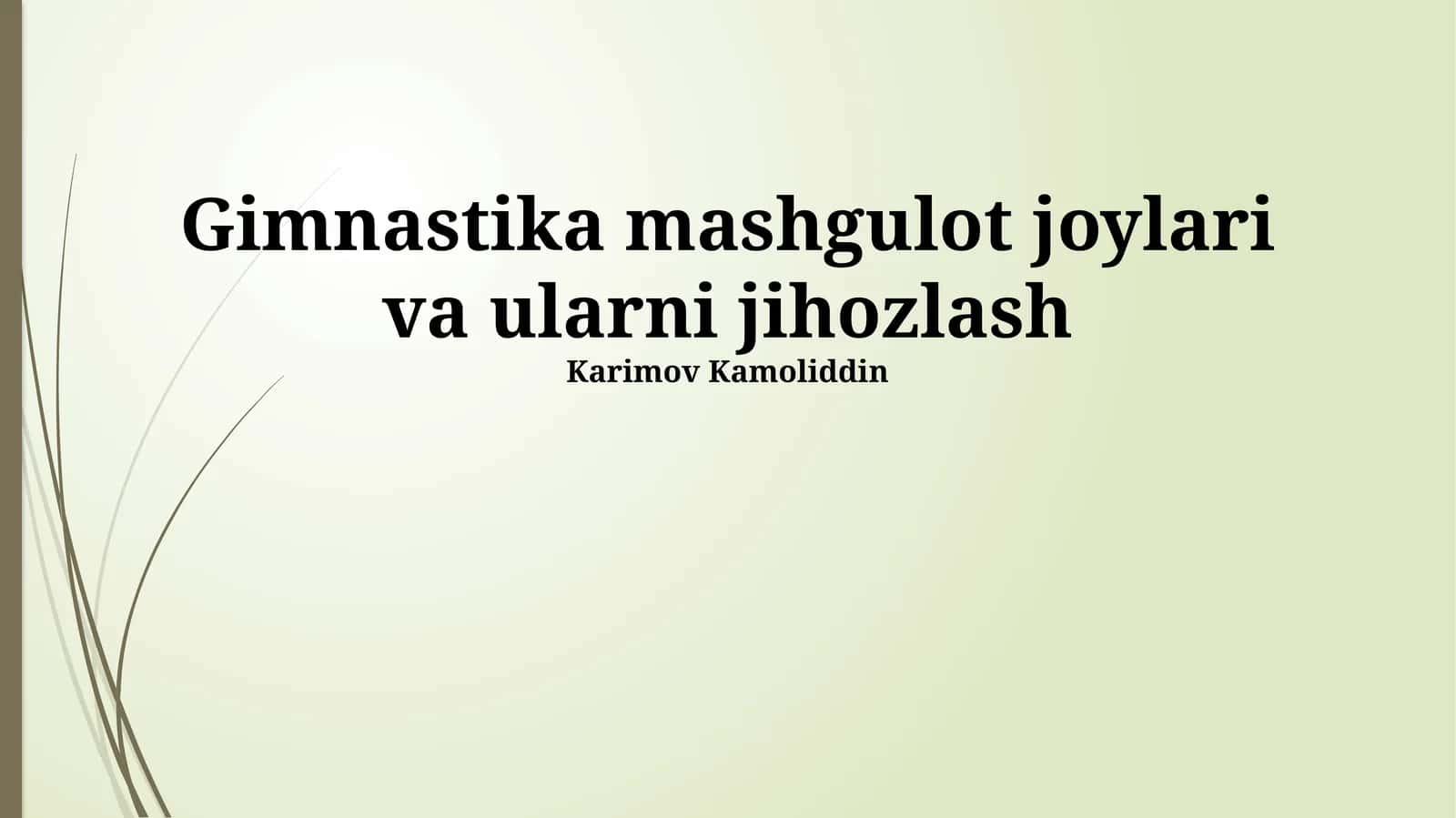 Gimnastika Mashg'ulotlari Majmualari 1