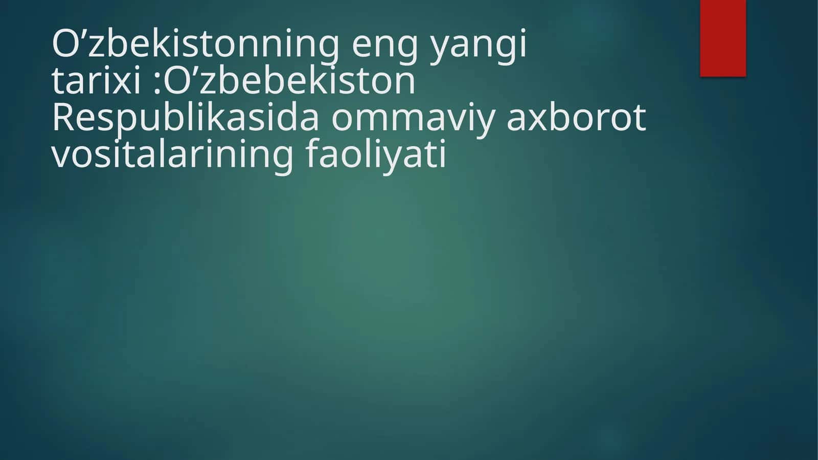 Ommaviy axborot vositalari faoliyati 1