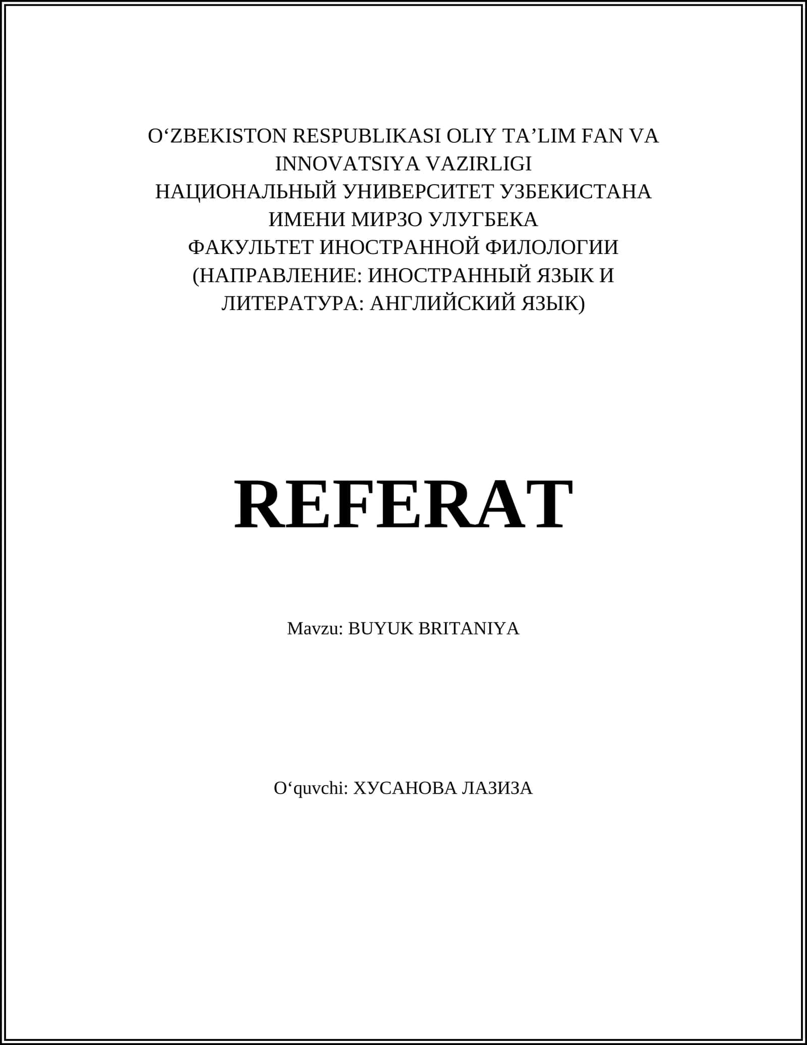 BUYUK BRITANIYA 1