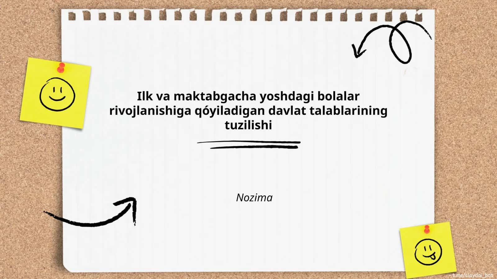 Jismoniy rivojlanish talablari 1