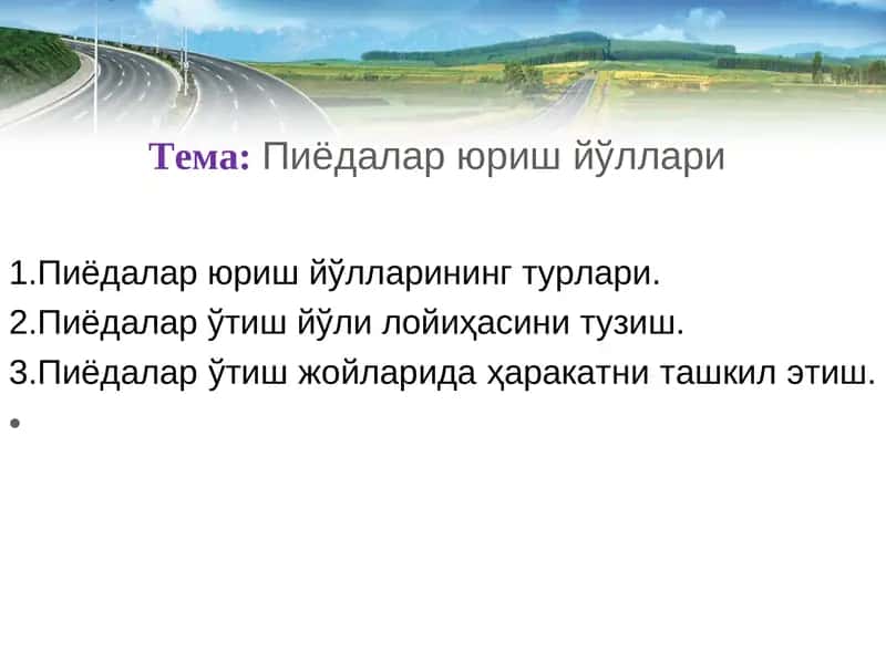 Пиёдалар ўтиш йўли лойиҳаси 1