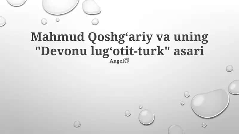 "Turk Tilari Lug'ati" 1