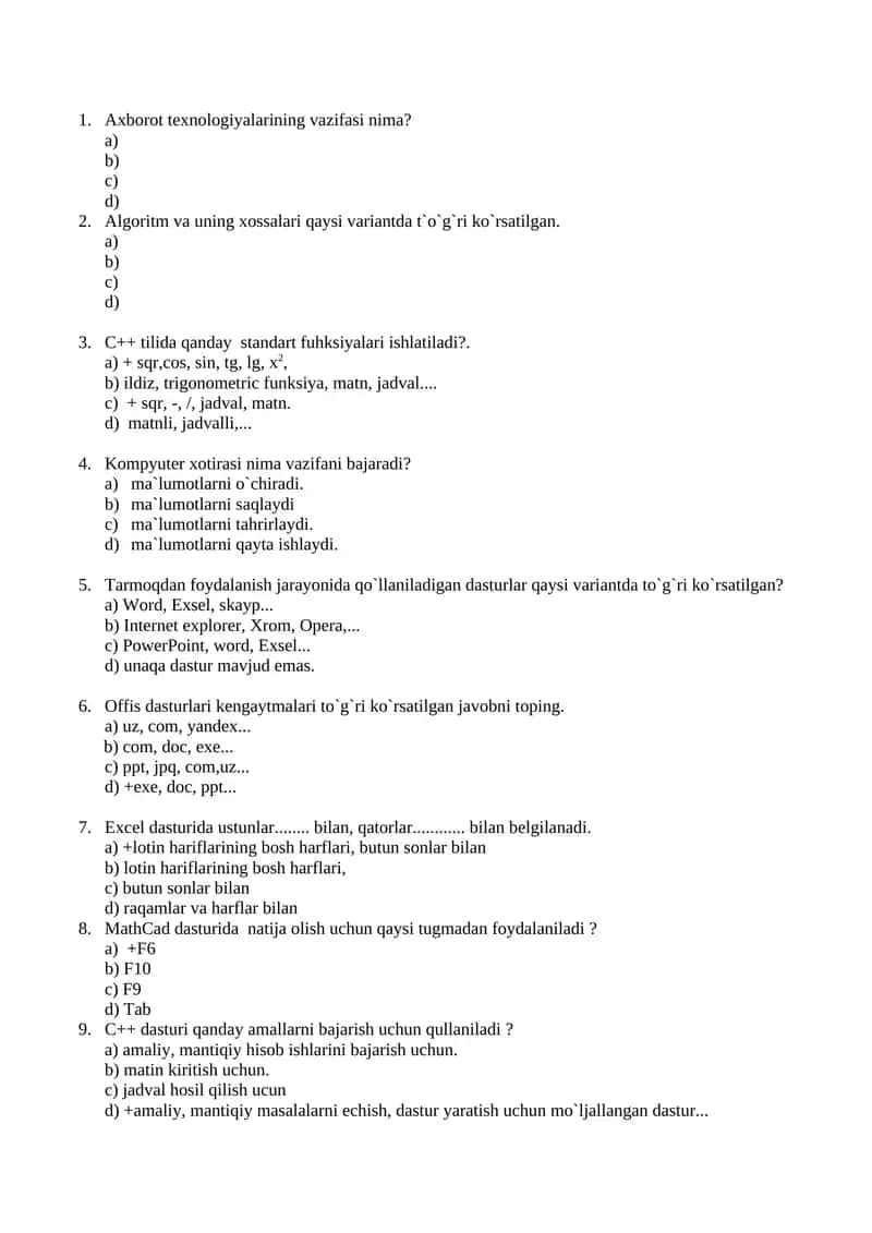 Axorot texnologiyalari 1