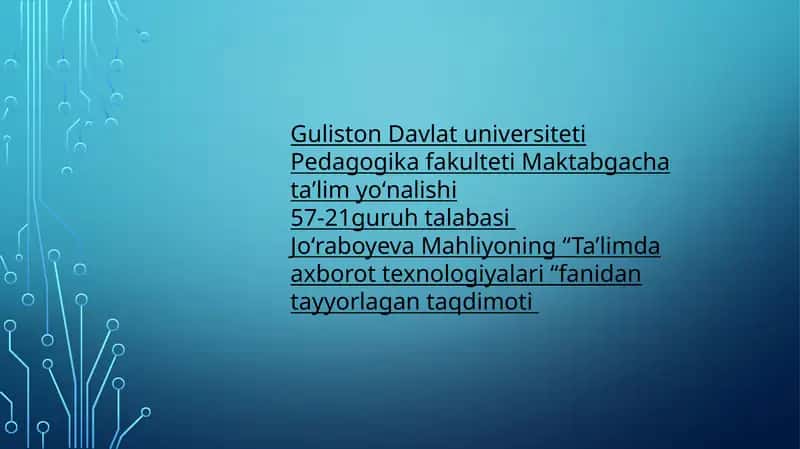 Internet orqali masofaviy taʼlim tashkil etish 1