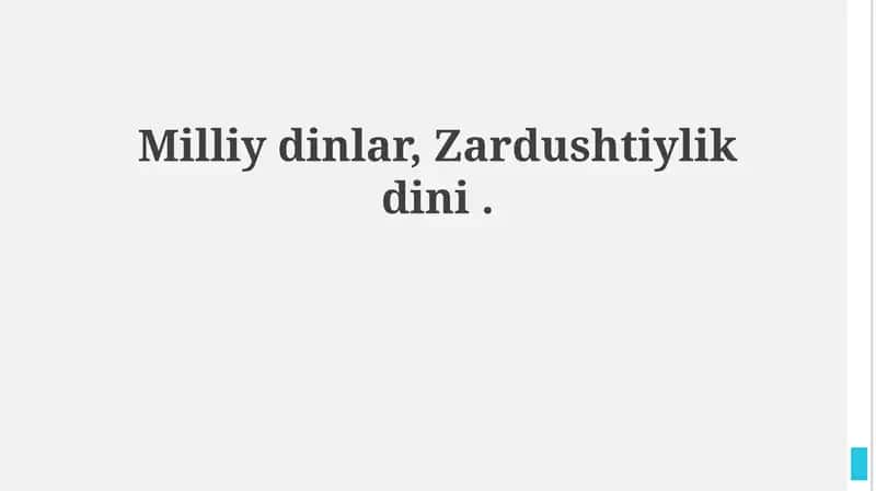 Zardushtiylik dini 1