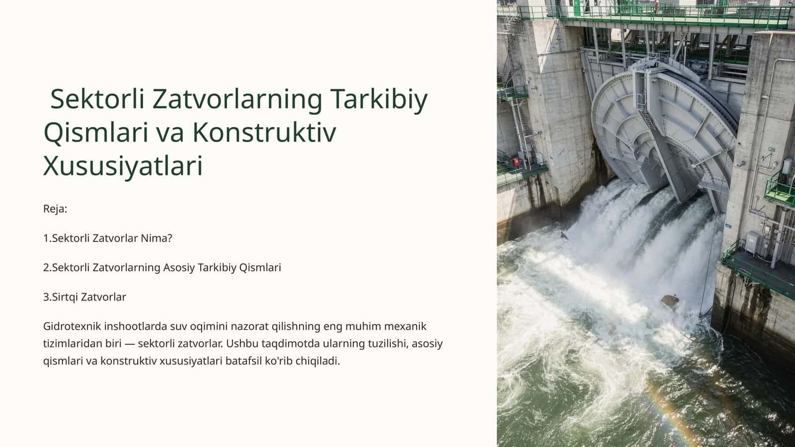 Sektorli Zatvorlarning Tarkibiy Qismlari va Konstruktiv Xususiyatlari 1