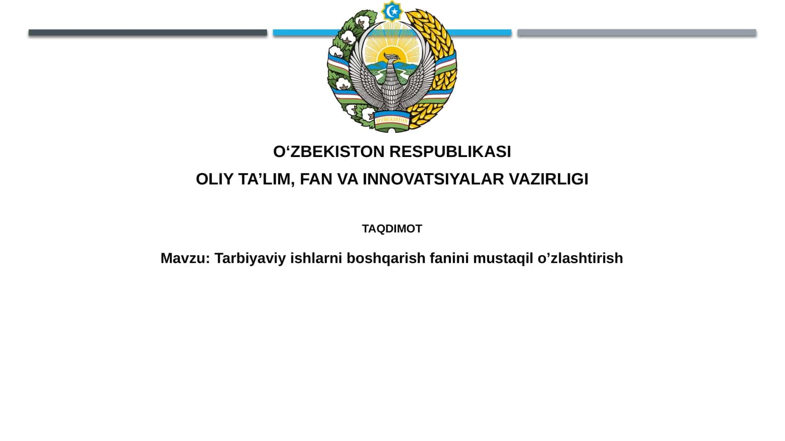 Ta'limiy ishni boshqarish ilmi 1