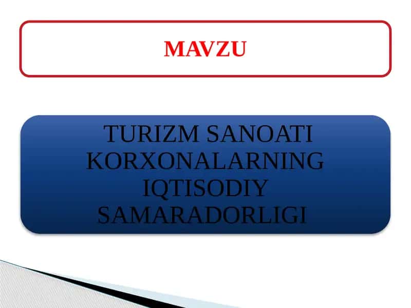 Turizm bozori 1