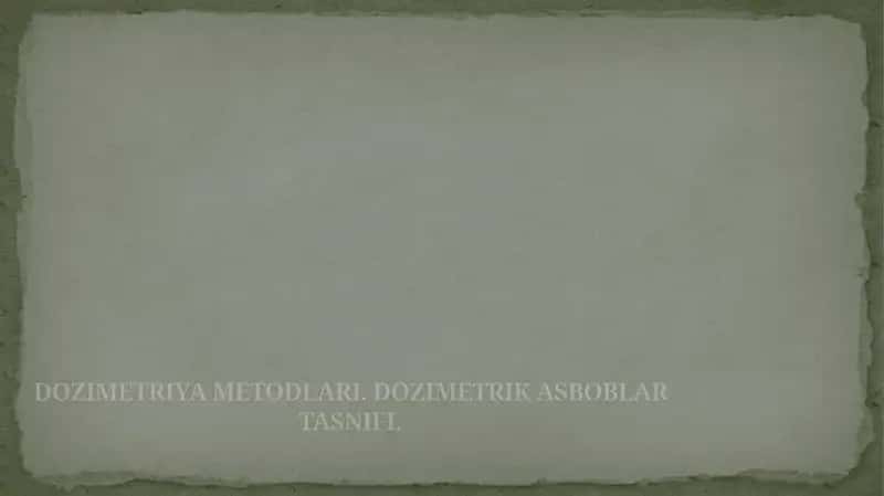 DOZIMETRIYA 1