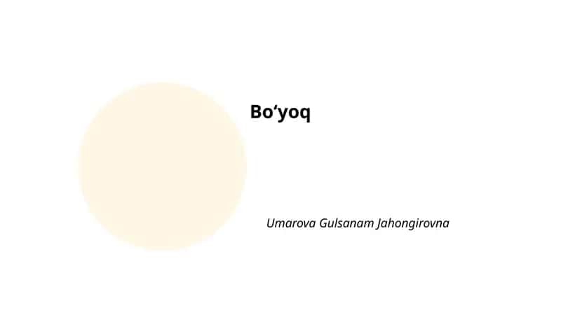 Bo'yoq 1