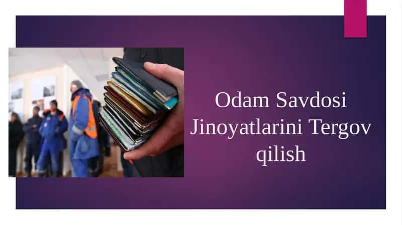 Odam Savdosi Jinoyatlarini Tergov qilish 1