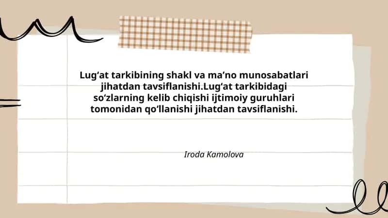 Lugʻat tarkibining shakl va maʼno munosabatlari 1