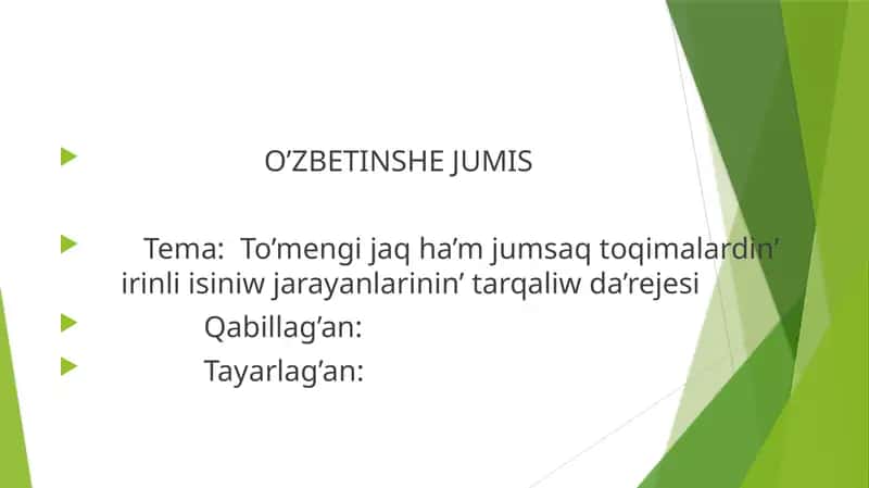 O’ZBETINSHE JUMIS 1