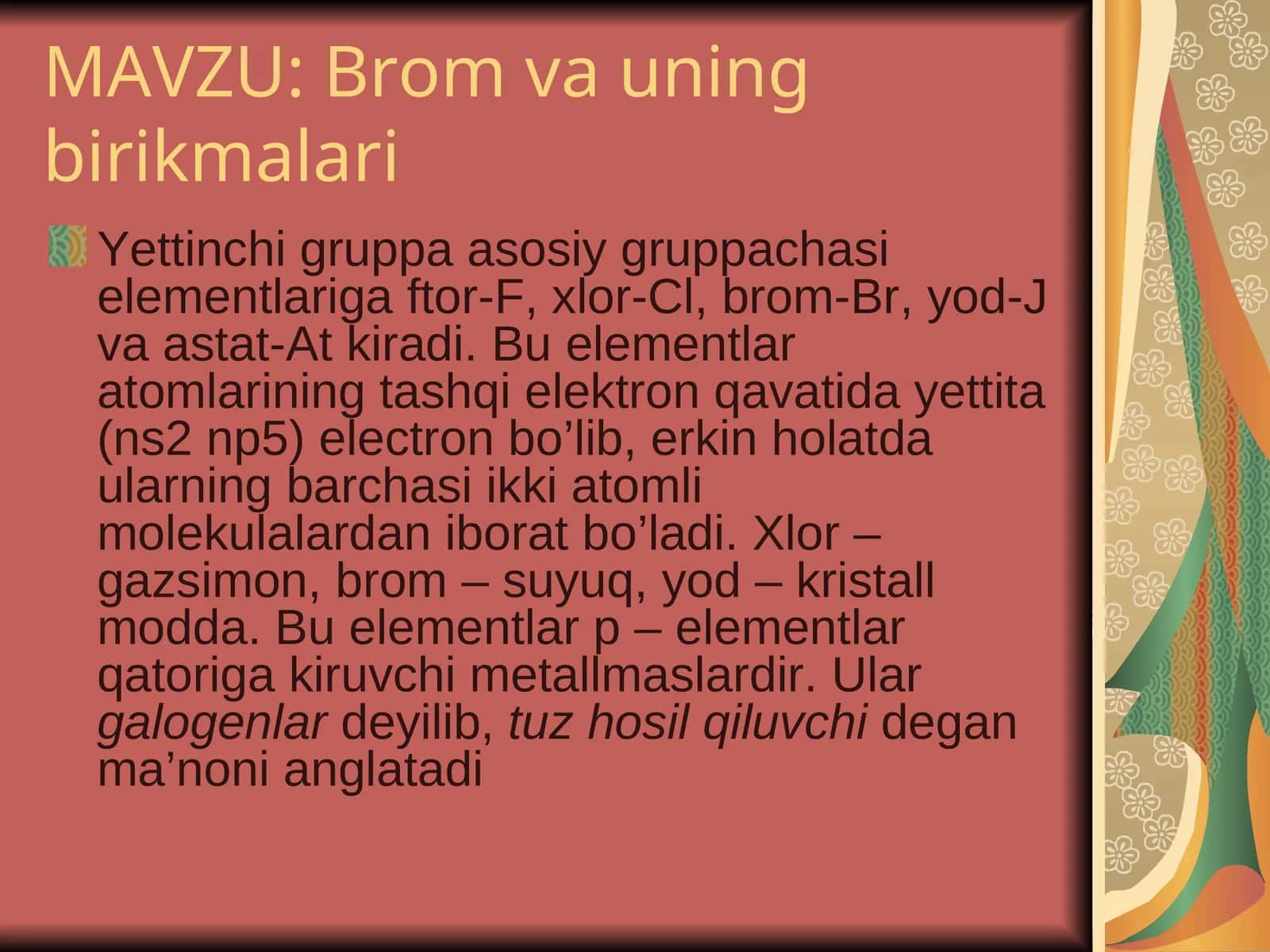 Brom va uning birikmalari 1