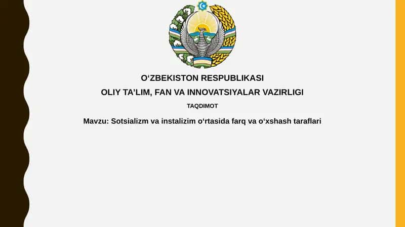 Sotsializm va installizm: Taqqoslash va o'xshashliklar 1
