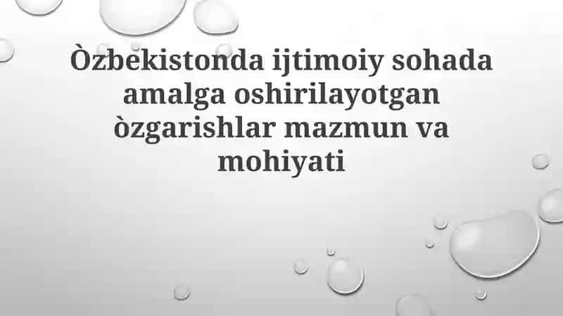 Ijtimoiy O'zgarishlar va Mo'ljalar
