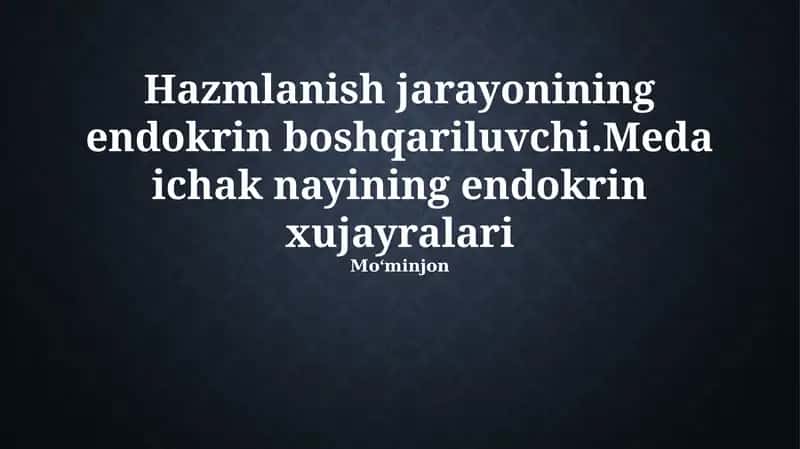Oshqozon-ichak traktining endokrin hujayralari va asosiy gormonlar 1