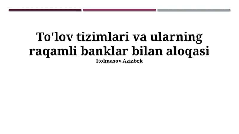 Karta to'lov tizimlari 1