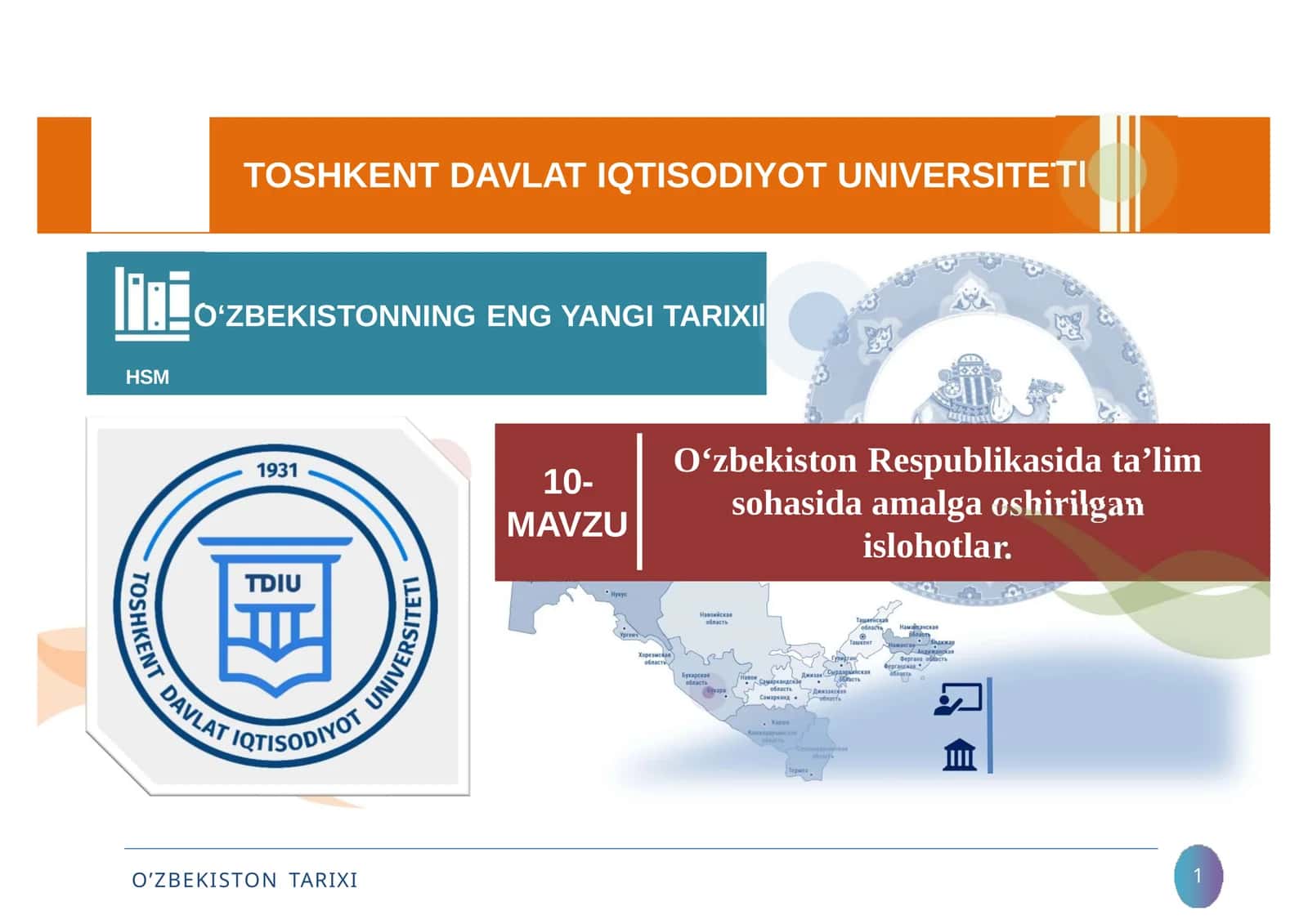 O‘zbekistonning eng yangi tarixi 1