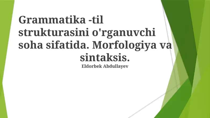 Grammatika -til 1