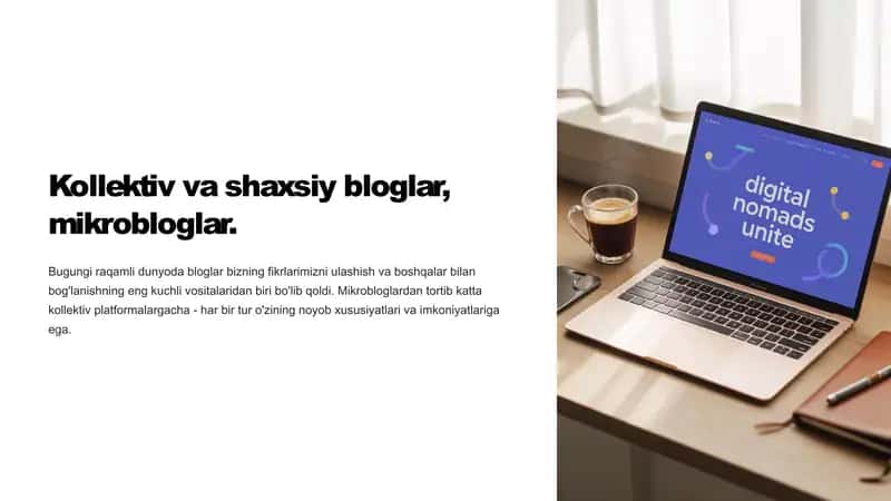 Kollektiv va shaxsiy bloglar, mikrobloglar. 1