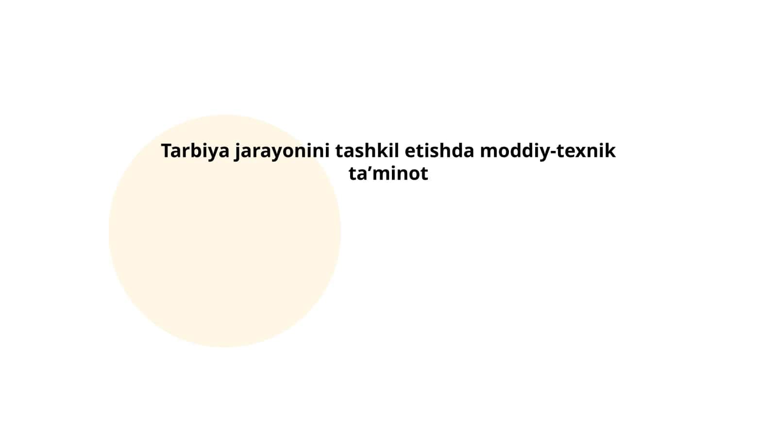 Tarbiya jarayonini tashkil etishda moddiy-texnik taʼminot 1