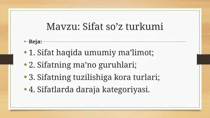 Sifatso’zturkumi 1