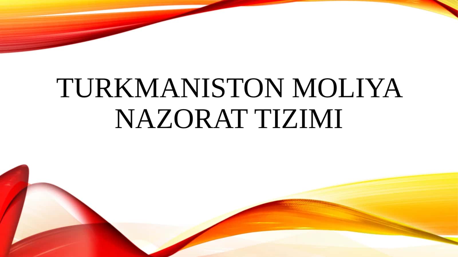 Turkmaniston moliya nazorat tizimi 1
