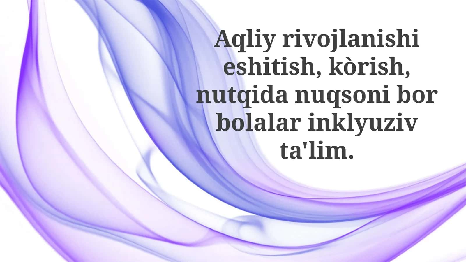 Inklyuziv Ta'limni Tushunish 1