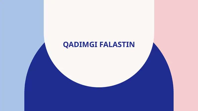 Qadimgi Falastin 1