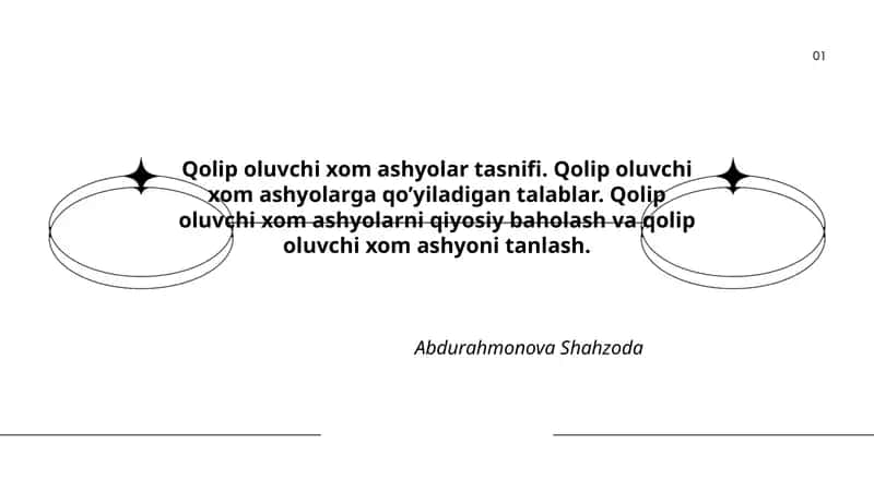 Qolip oluvchi xom ashyolar tasnifi 1