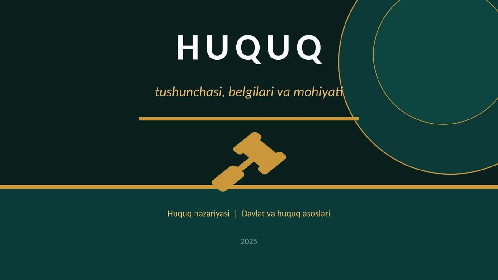 Huquq tushunchasi, belgilari va mohiyati 1