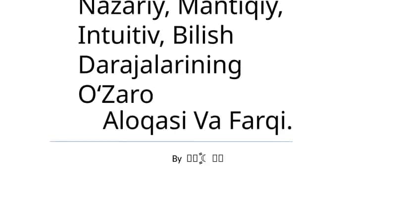 Hissiy bilim 1