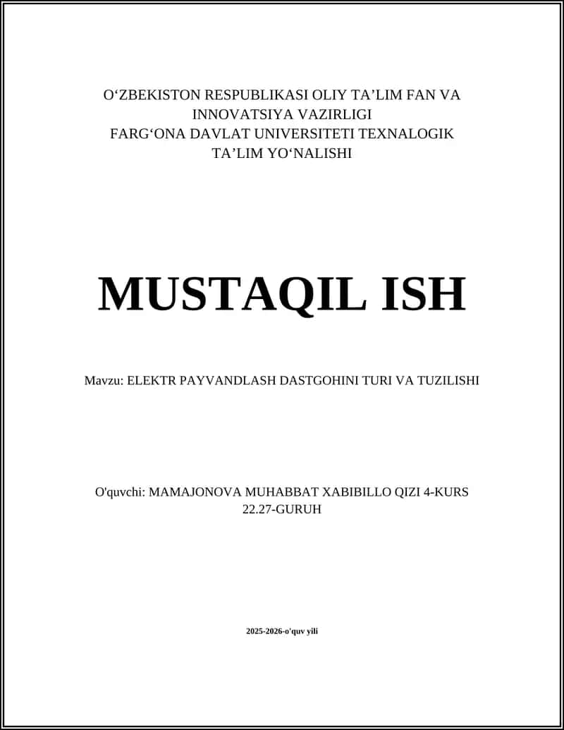 Elektr payvandlash dastgohining turlari 1