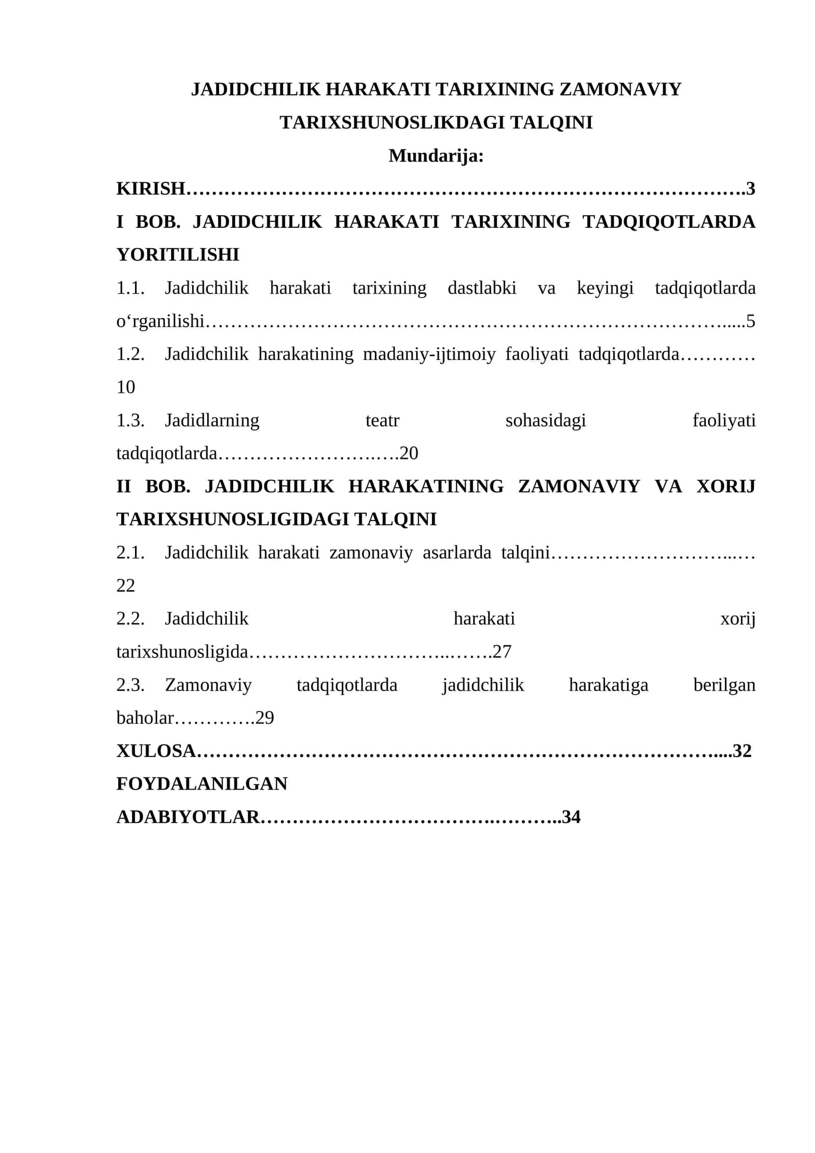 JADIDCHILIK HARAKATI TARIXINING ZAMONAVIY TARIXSHUNOSLIKDAGI TALQINI 1