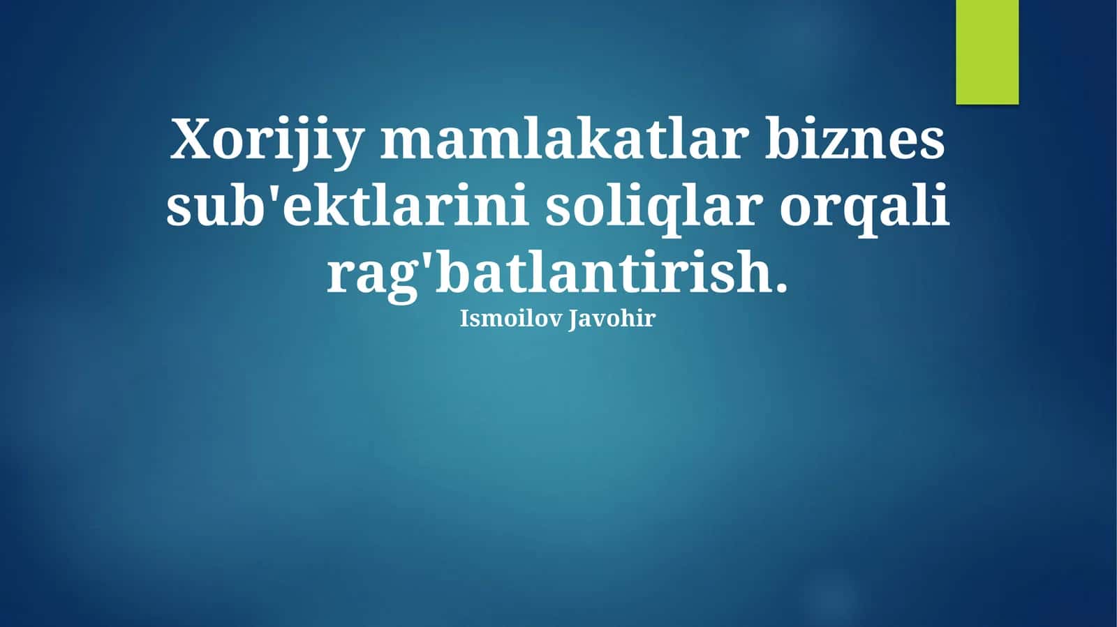 Soliq imtiyozlari turlari 1