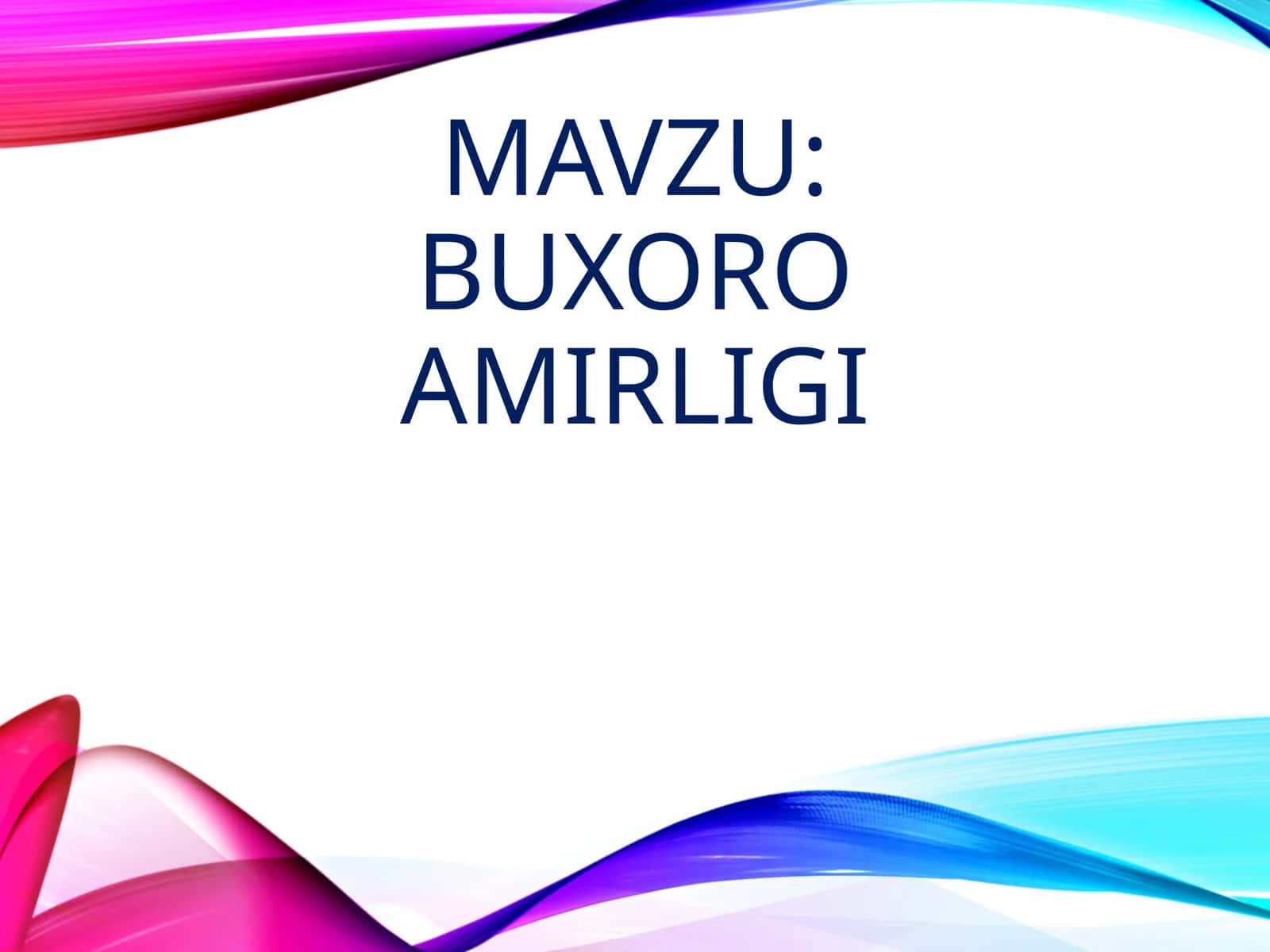 Buxoro amirligi 1