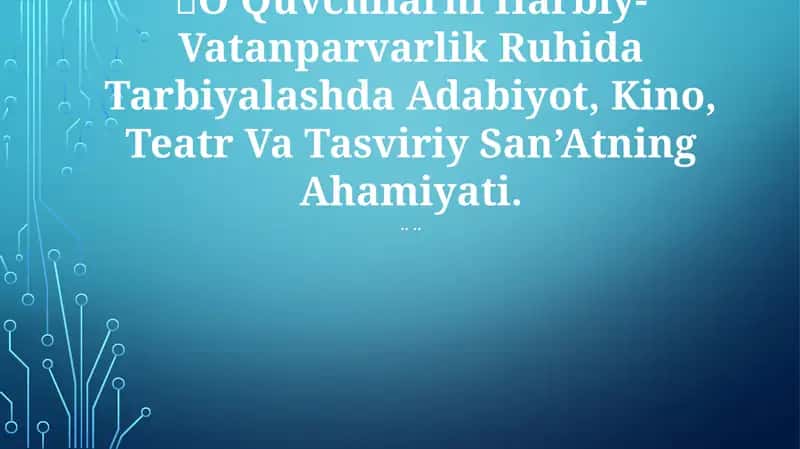 Adabiyotning Ahamiyati 1