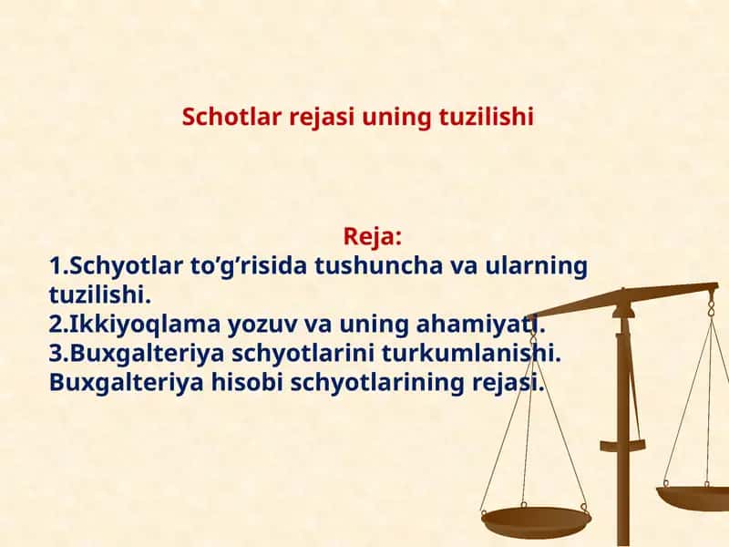 Schotlar rejasi uning tuzilishi 1