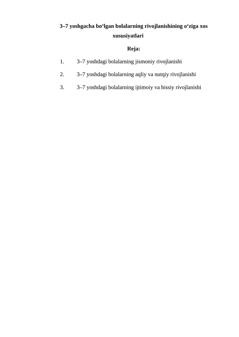 3–7 yoshgacha bo‘lgan bolalarning rivojlanish 1