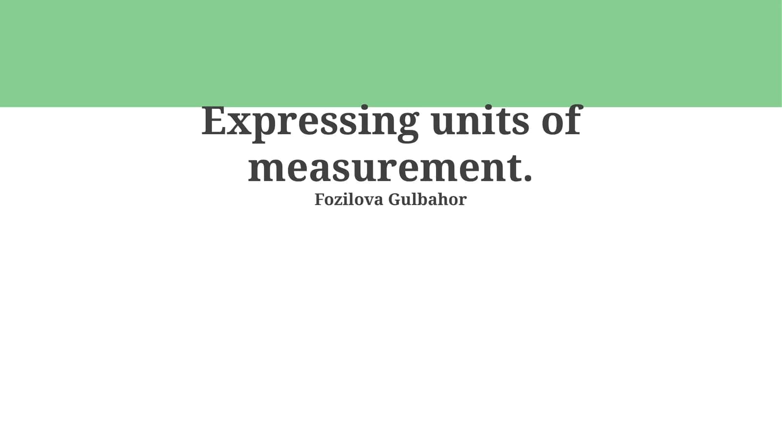Fundamentals of Measurement Systems 1