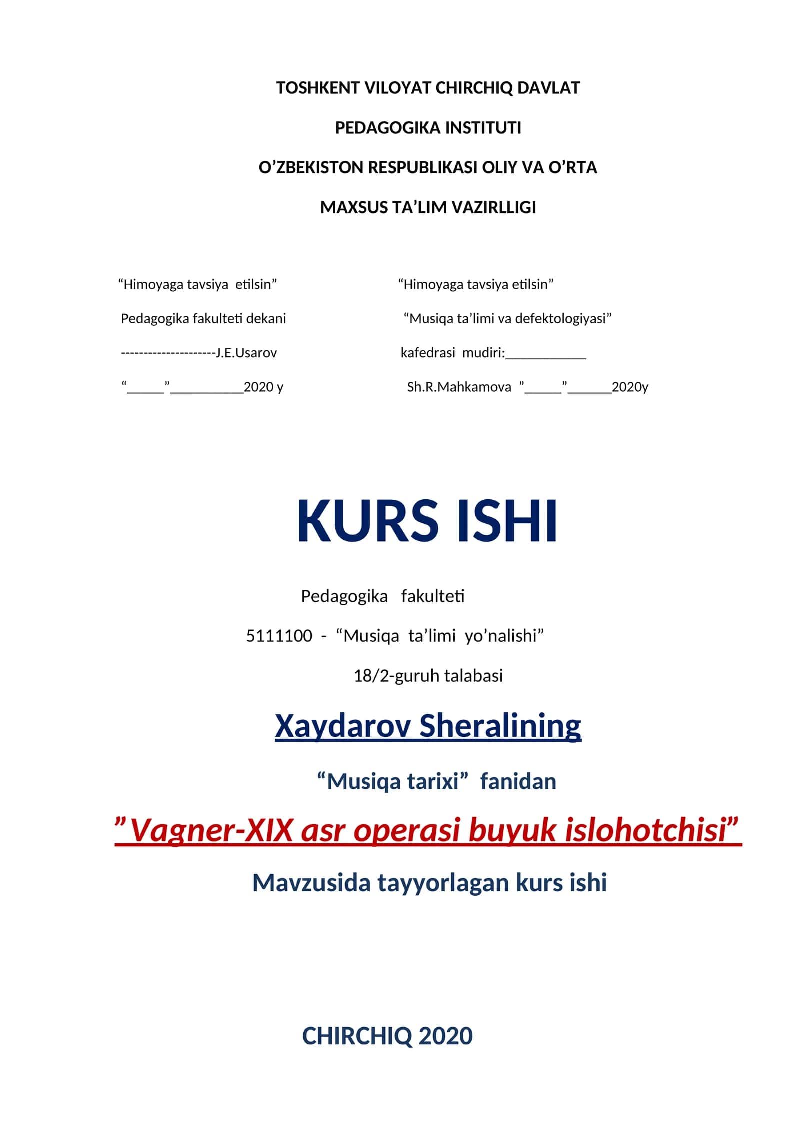 Vagner-XIX asr operasi buyuk islohotchisi 1