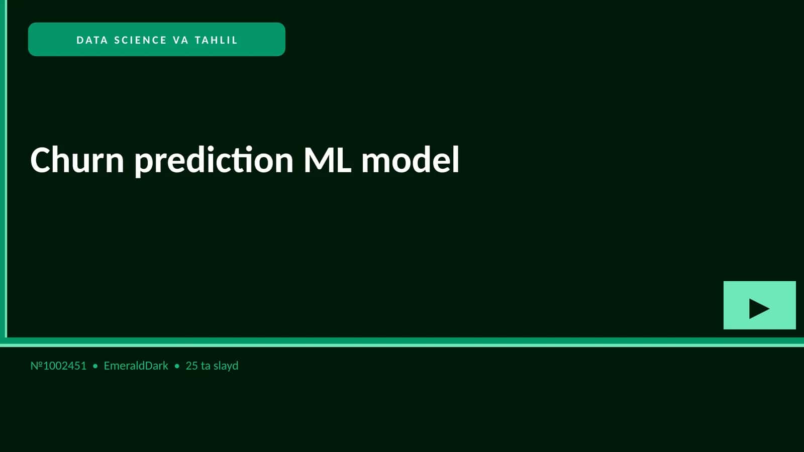 Churn prediction ML model 1