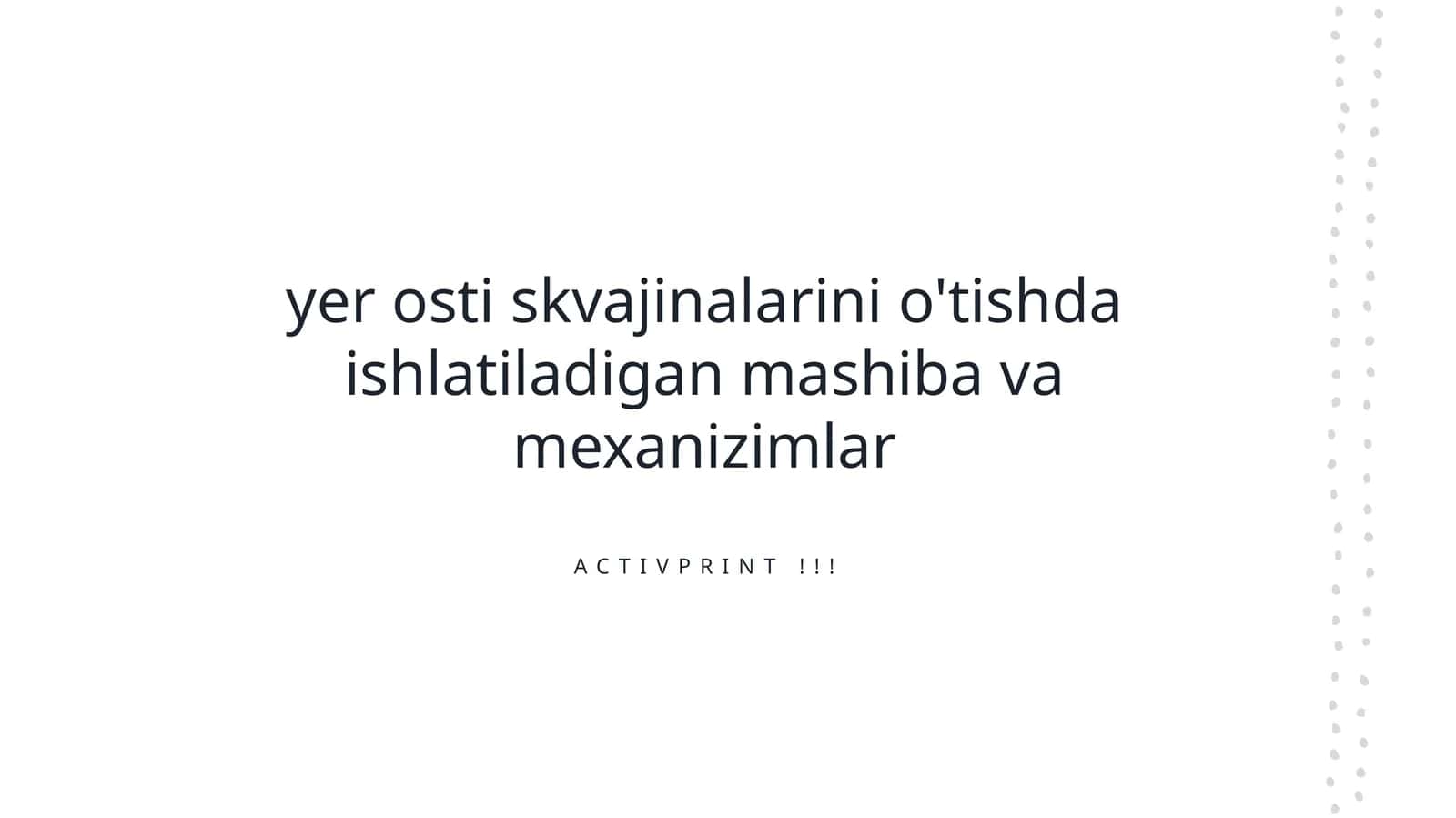 Ochiq va yopiq yer osti quduqlarini qazib chiqarishda ishlatiladigan texnologiyalar va mashinalar 1