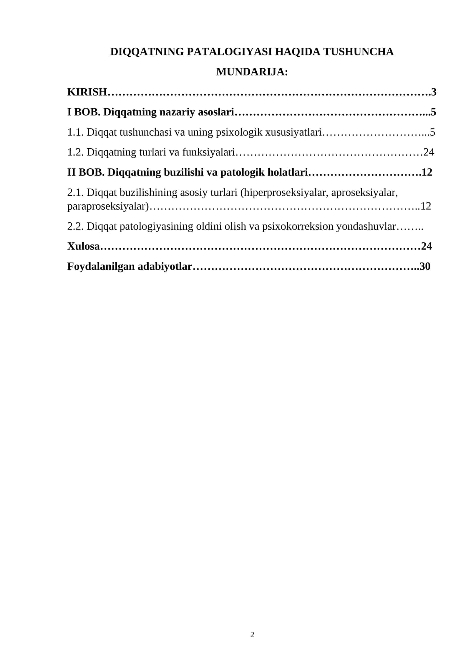 DIQQATNING PATALOGIYASI HAQIDA TUSHUNCHA 1