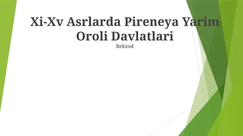 Xi-Xv Asrlarda Pireneya Yarim Oroli Davlatlari 1
