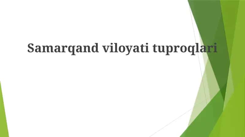 Samarqand viloyati tuproqlari 1
