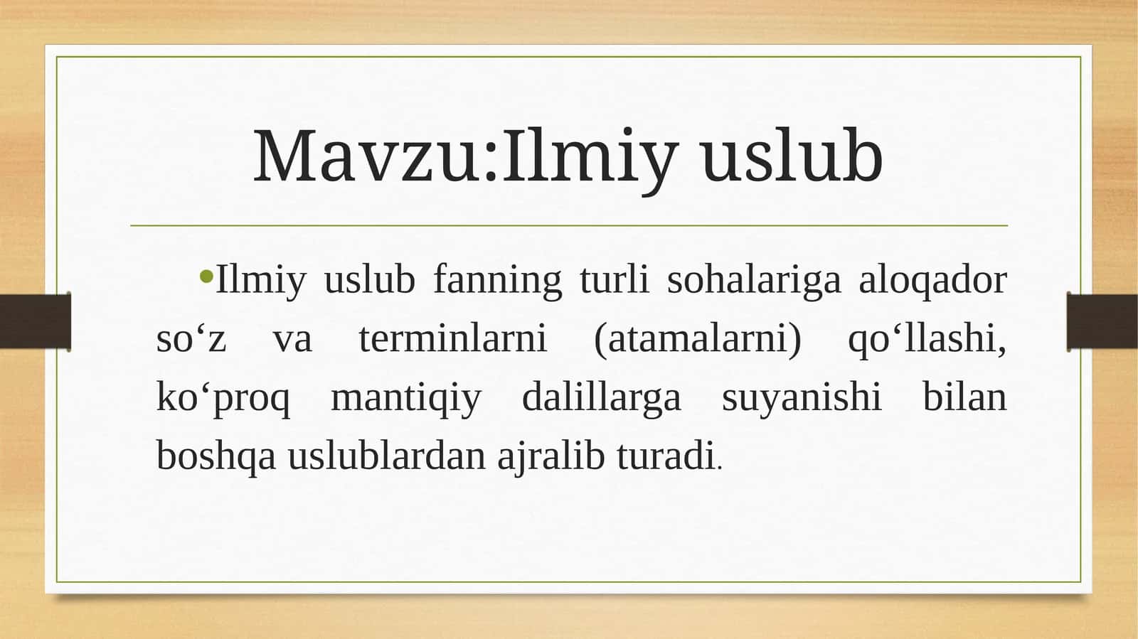 Ilmiy Uslub 1